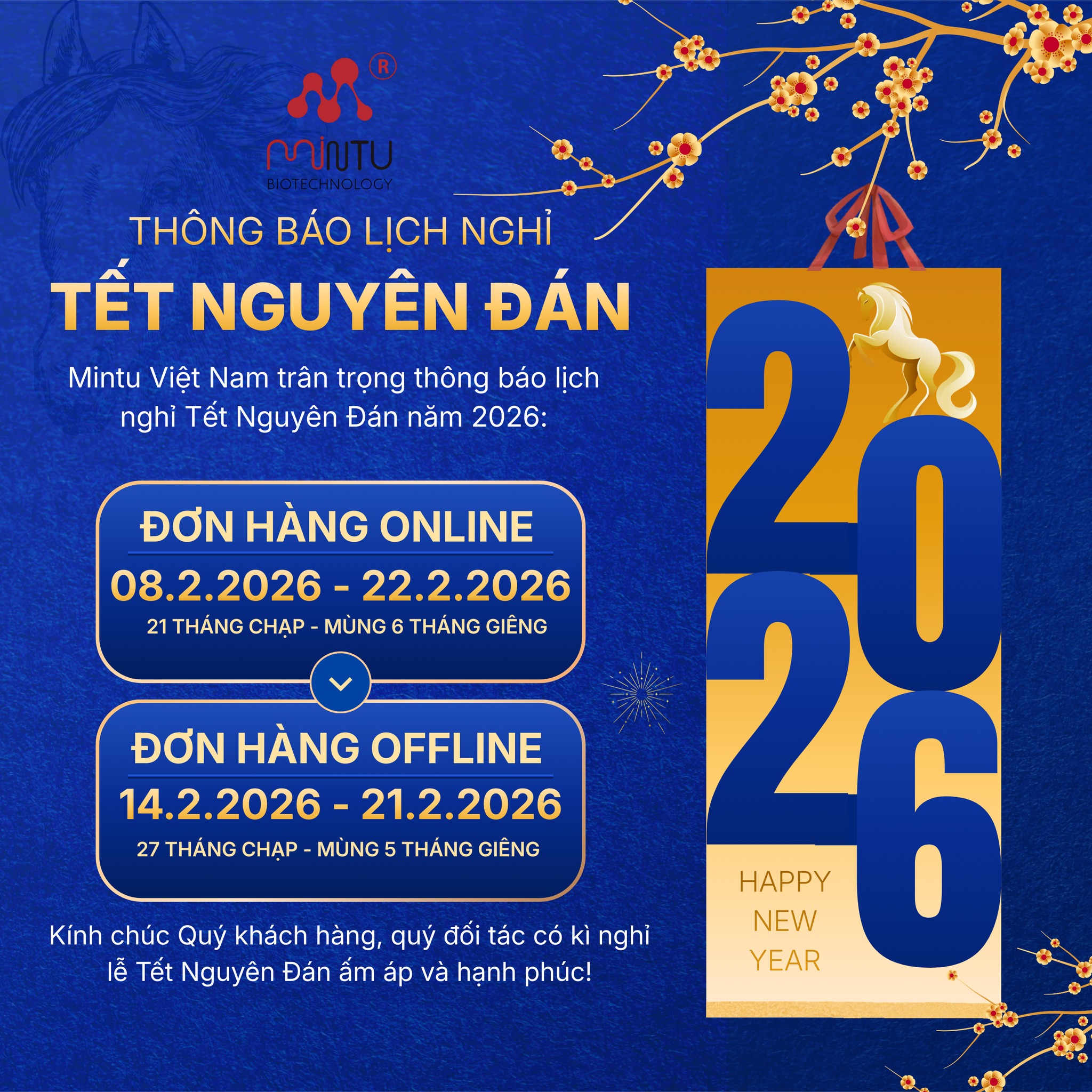 Thông báo lịch nghỉ tết